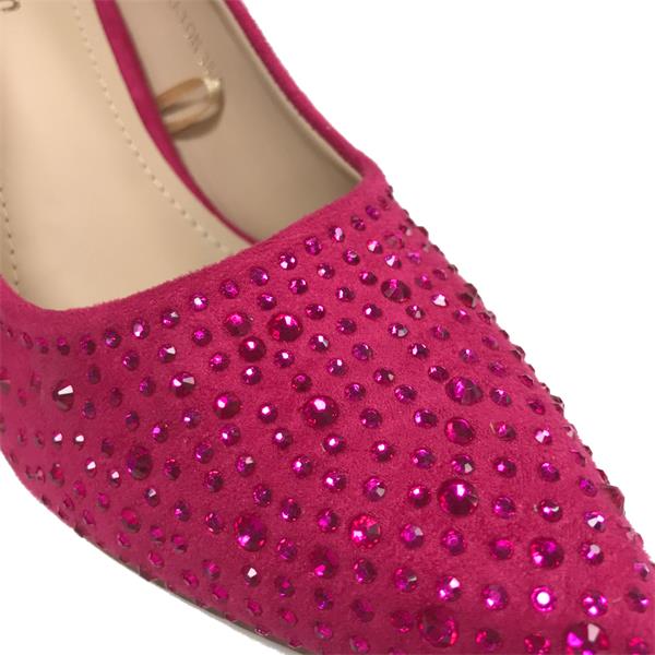 Sorento Sheraton heel in Fuchsia pink gems