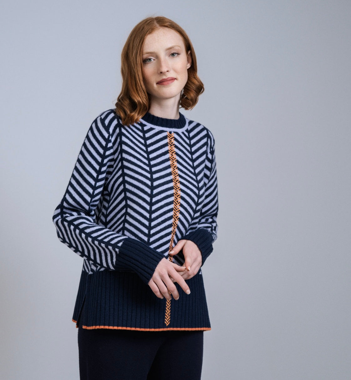 Scorzzo Chevron Knit Jumper – AW25/26