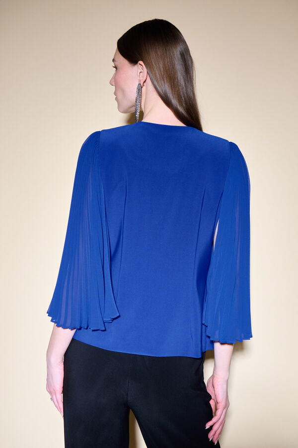 Joseph Ribkoff Two-Piece V-Neck Top – Royal Blue | Style 234720