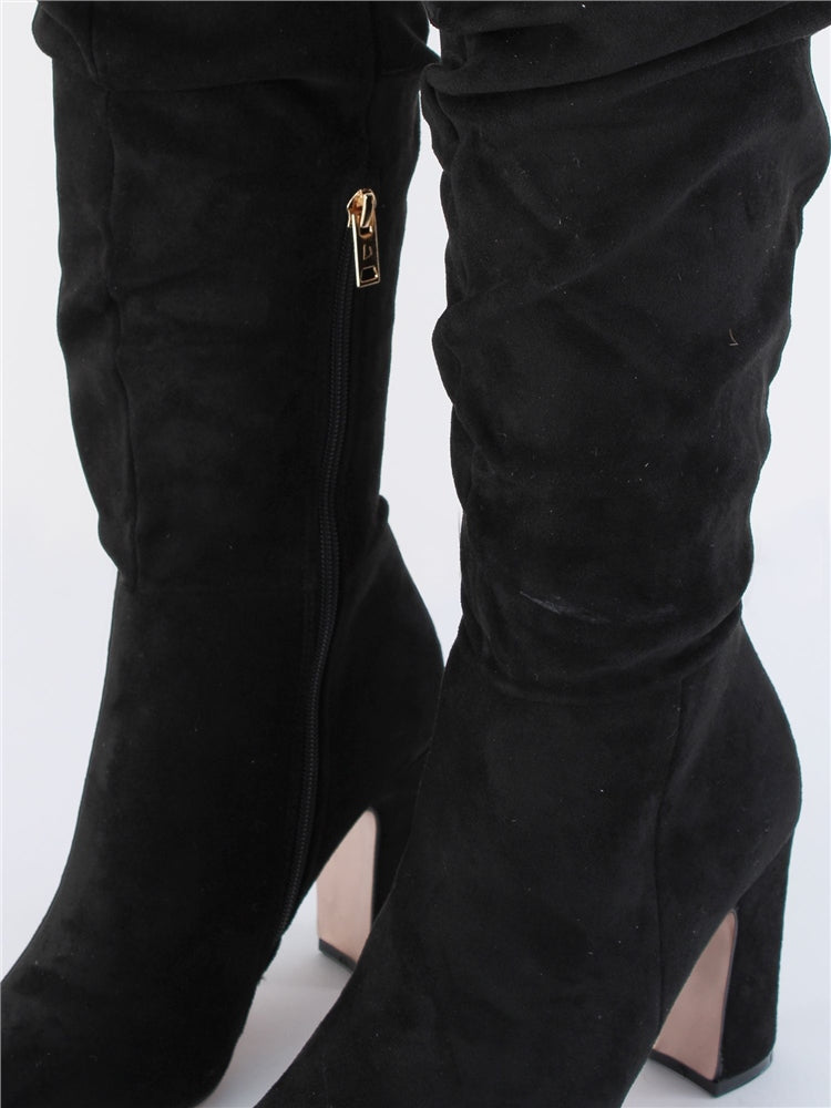 UNA HEALY Famous friend slouch boot in black