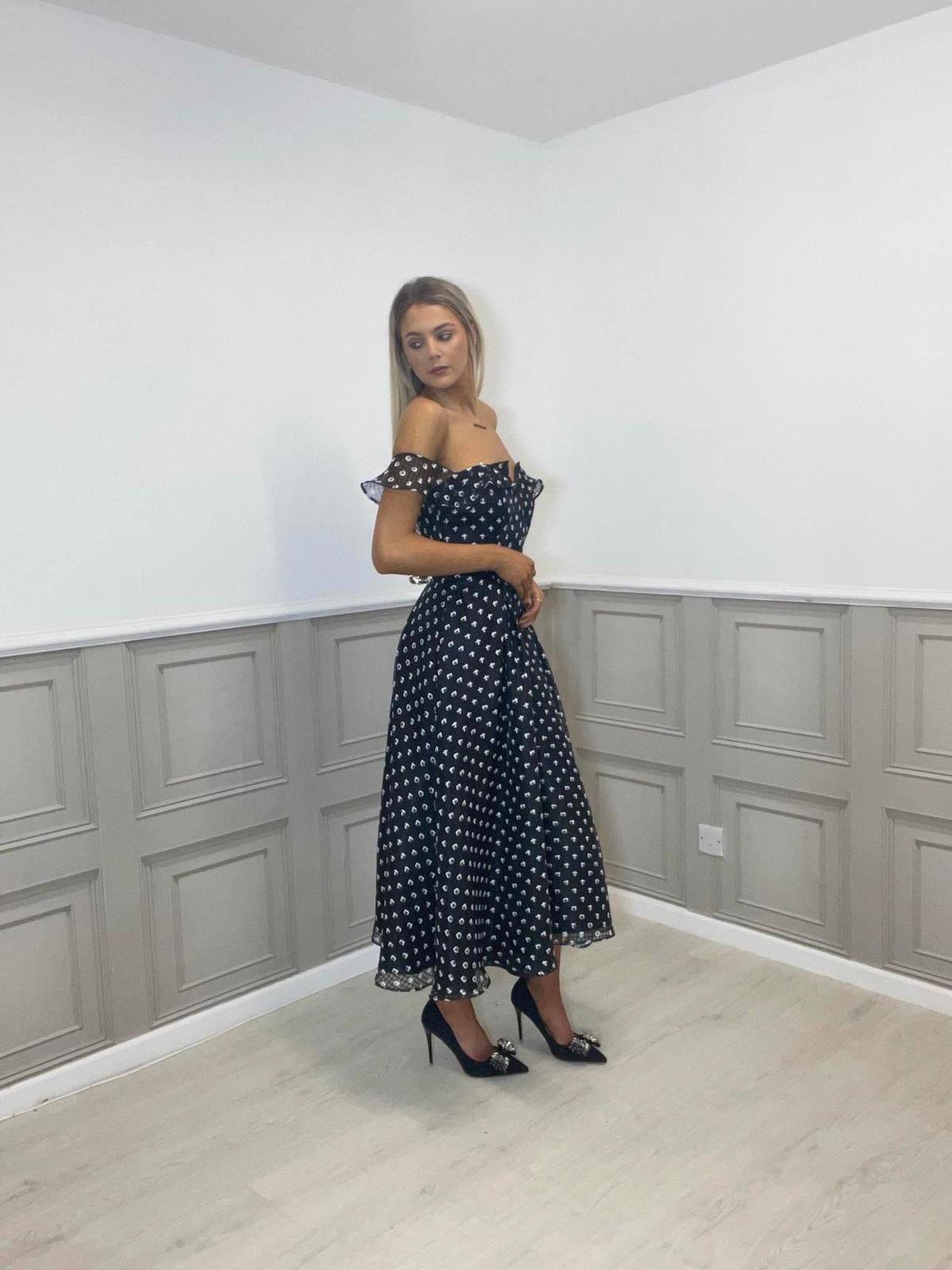 Carla Ruiz Off-Shoulder Dress, STRICTLY NO RETURNS OR REFUNDS ON SALE ITEMS