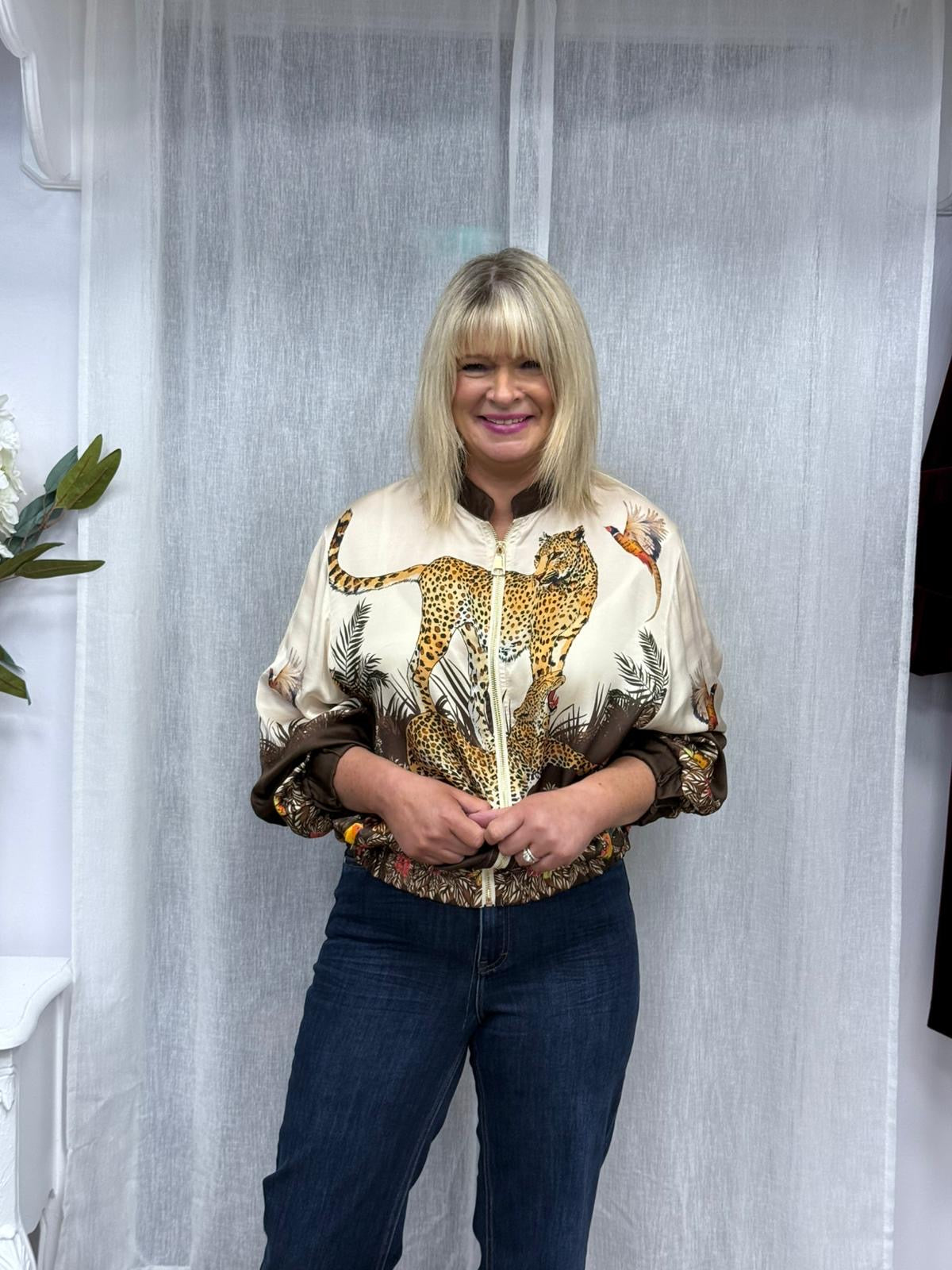 Ladies assorted clothing 8820 tiger tunic brown