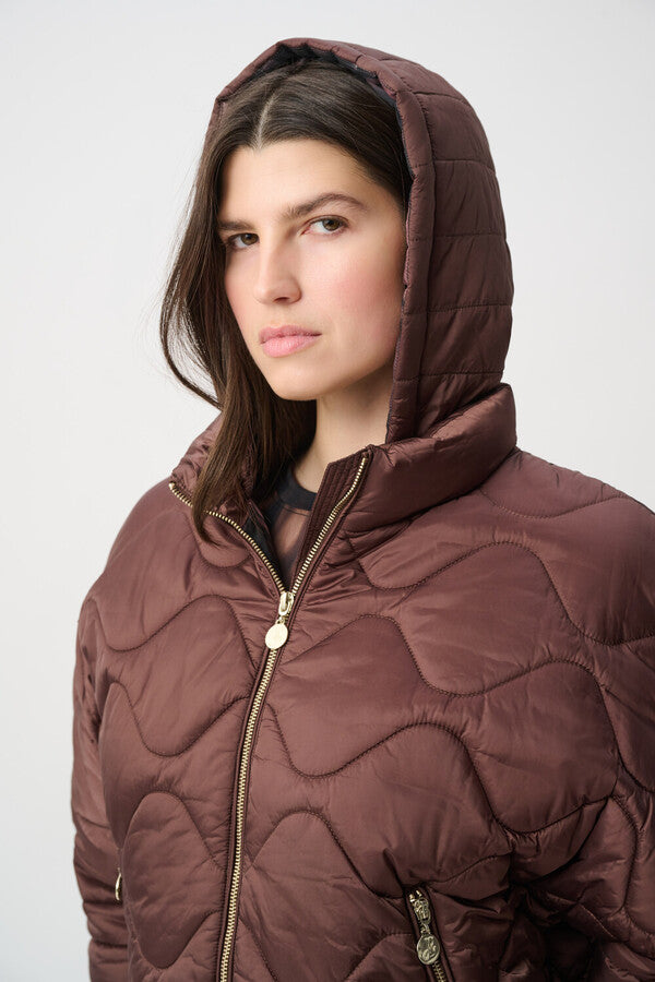 JOSEPH RIBKOFF PUFFER JACKET WITH ZIPPER STYLE 264604