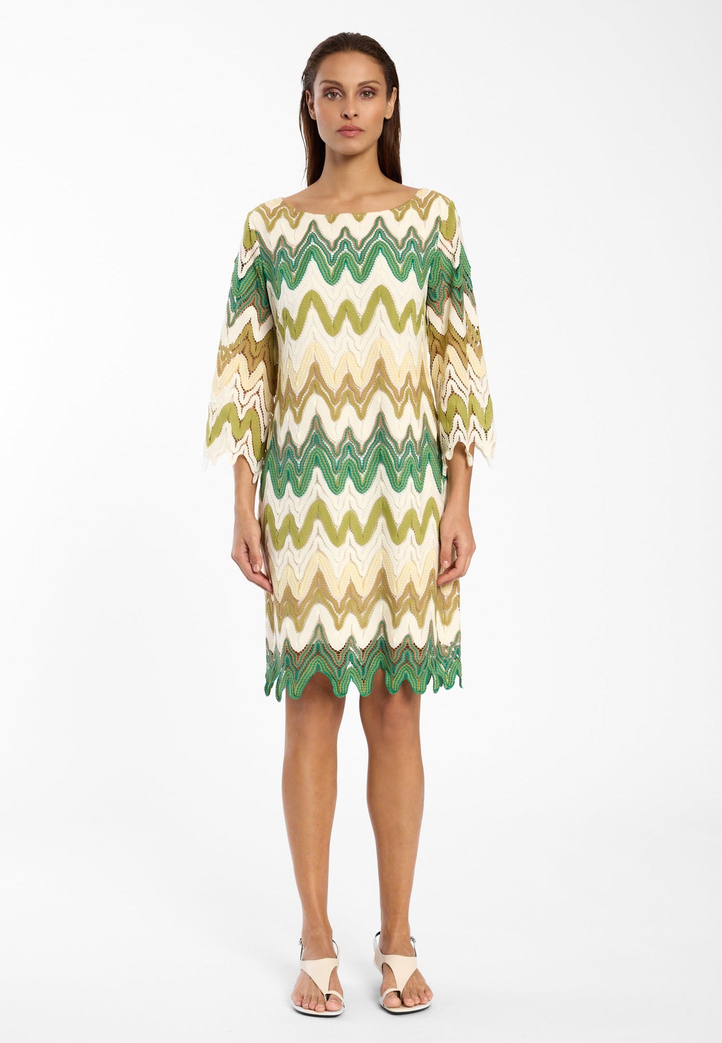 ⸻

Ana 41906 Zig-Zag Knit Dress 3833