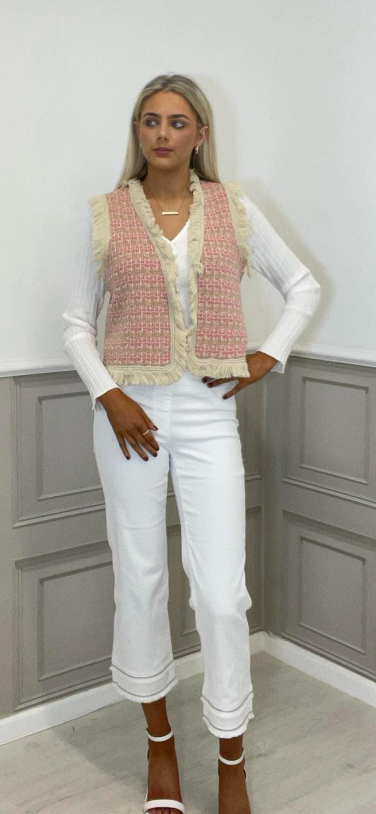 Knitted Short Soft knit Gilet Multicolour