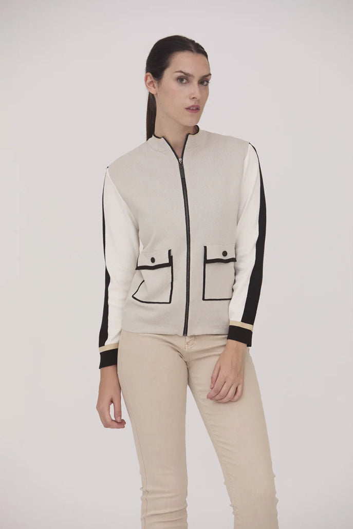 Scorzzo beige knit jacket
