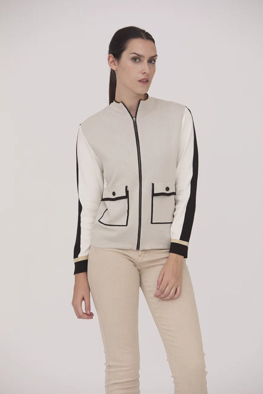 Scorzzo beige knit jacket