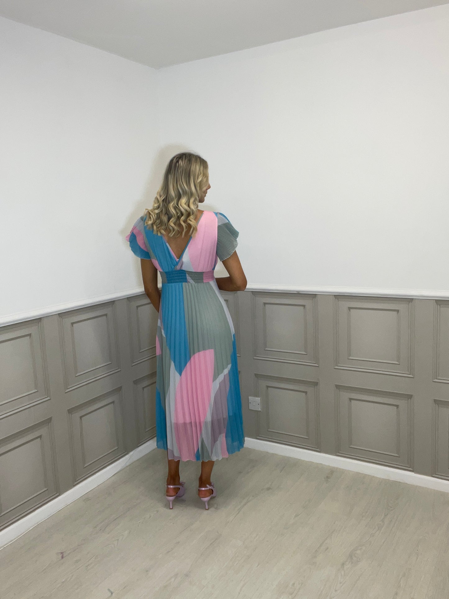 Jenny soft pink and blue dress