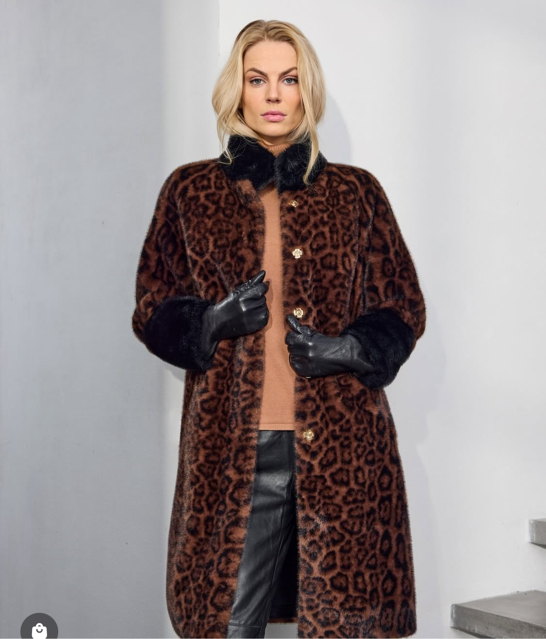 Micha Leopard Print coat 32863