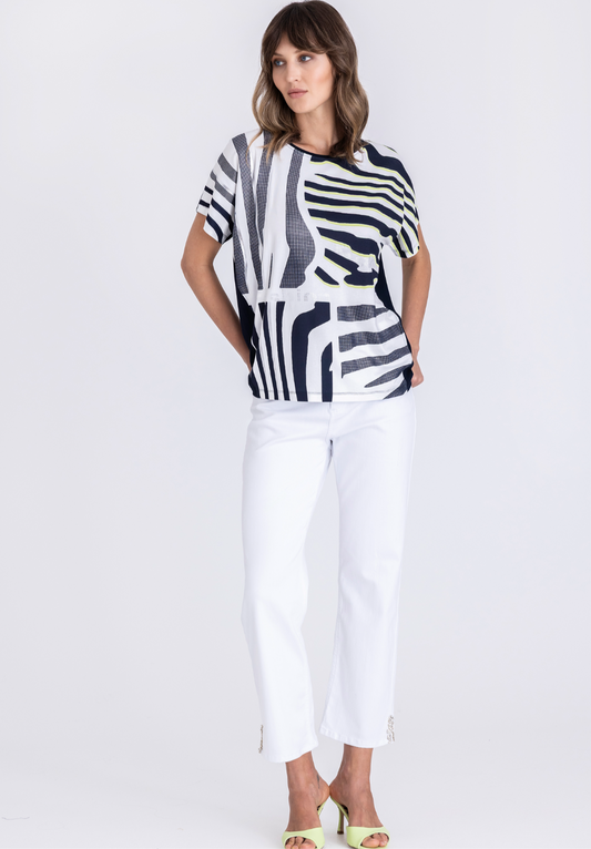 TUZZI 411.454 Diva state of mind- Zebra T-Shirt