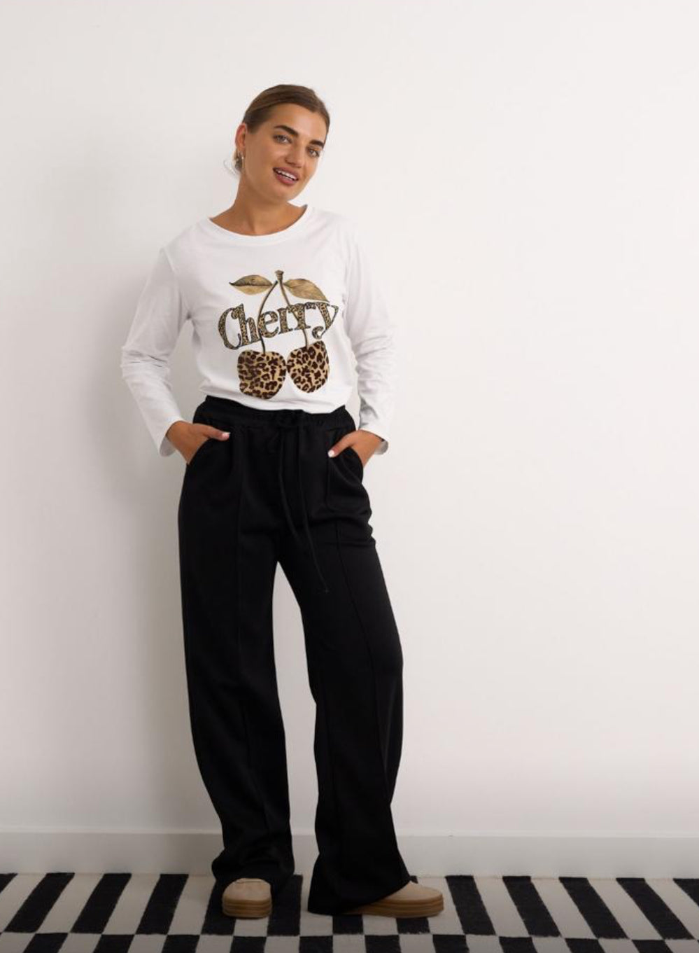 Leopard cherry t shirt