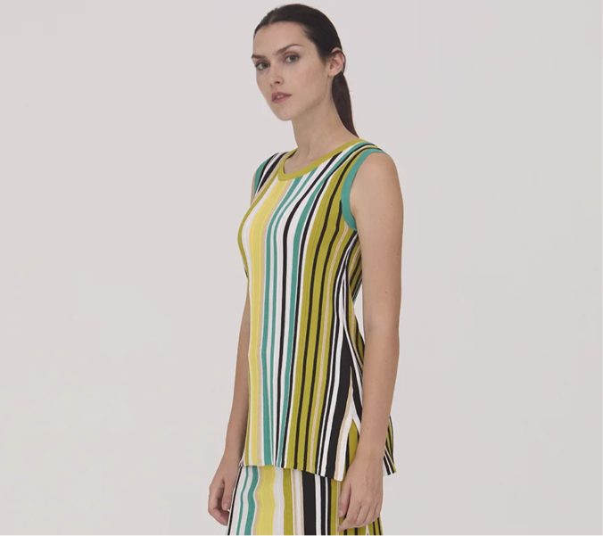 Scorzzo multi stripe tang top.