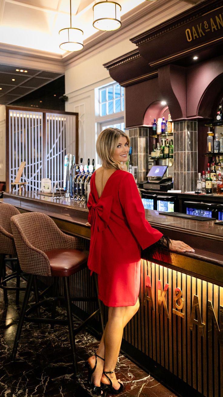 KATE & PIPPA DAKOTA RED MINI SHIFT DRESS