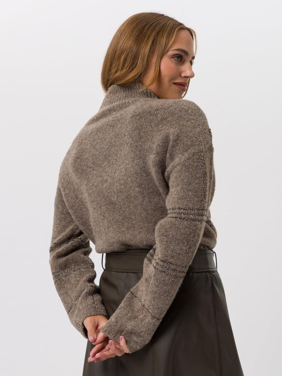 TUZZI plaid knit jumper