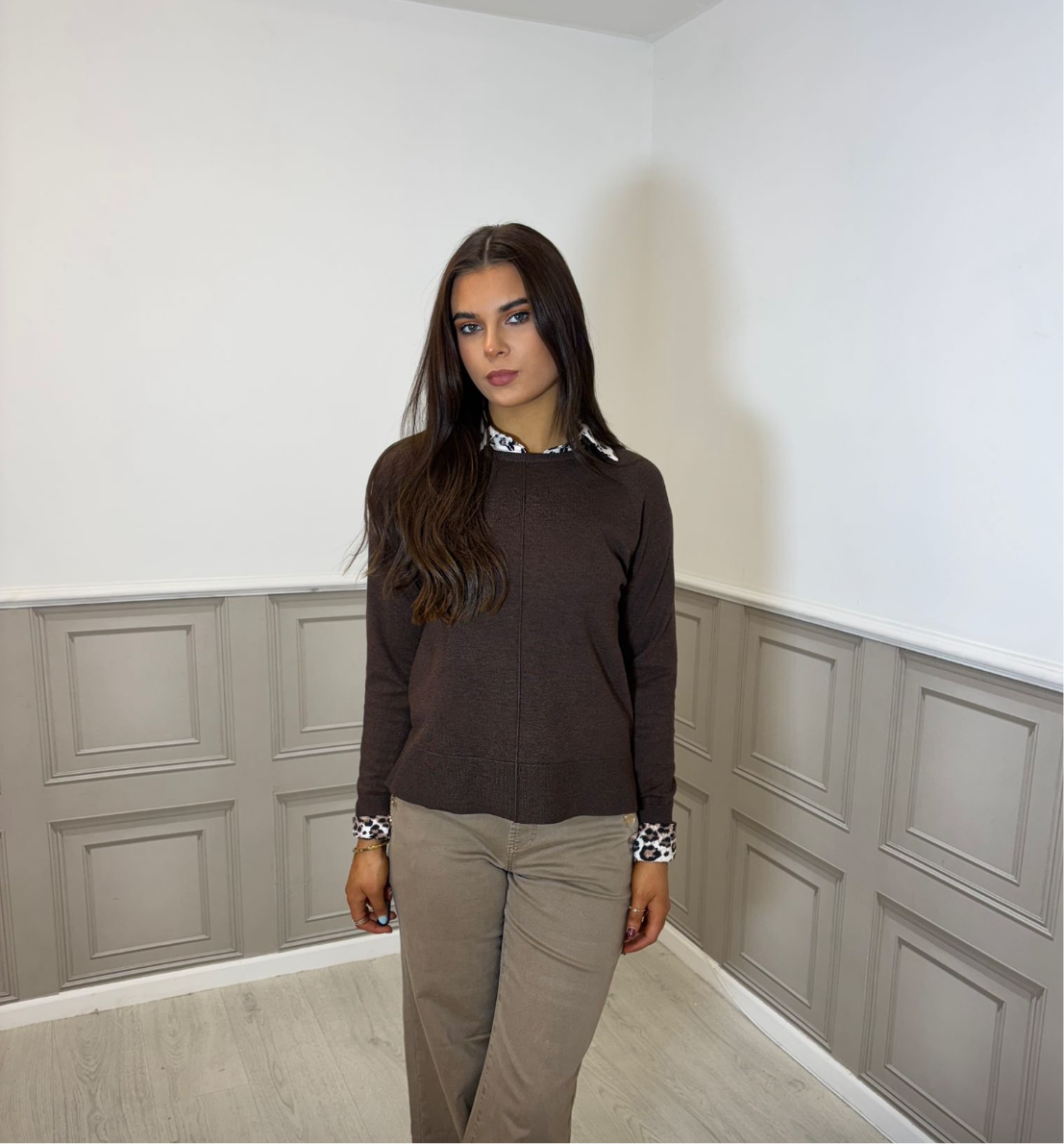 Sunday 6417 Soft Knit Jumper – Brown