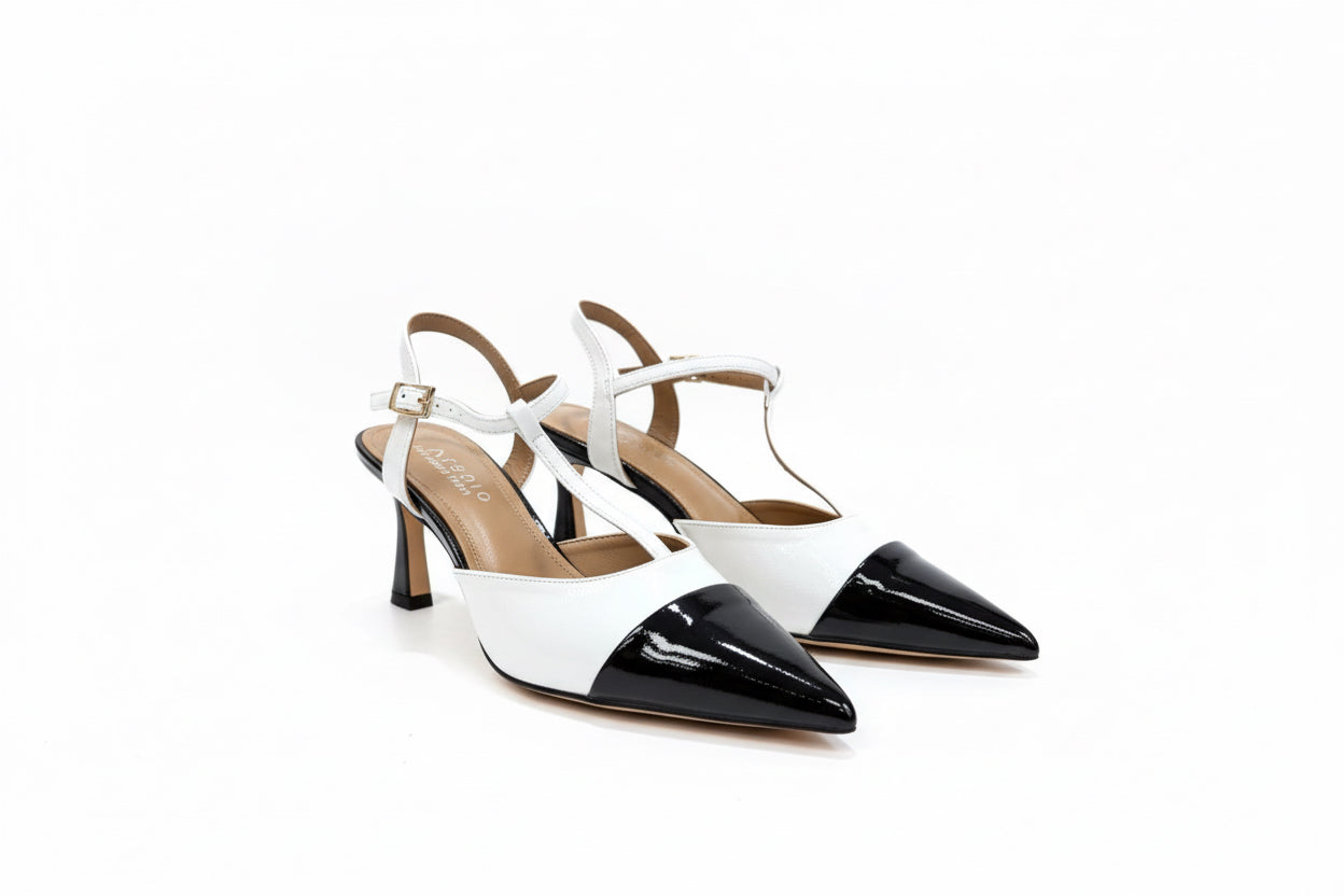 Sorento Two-Tone Shoe & Bag Set – Black & Ivory jorgegenson