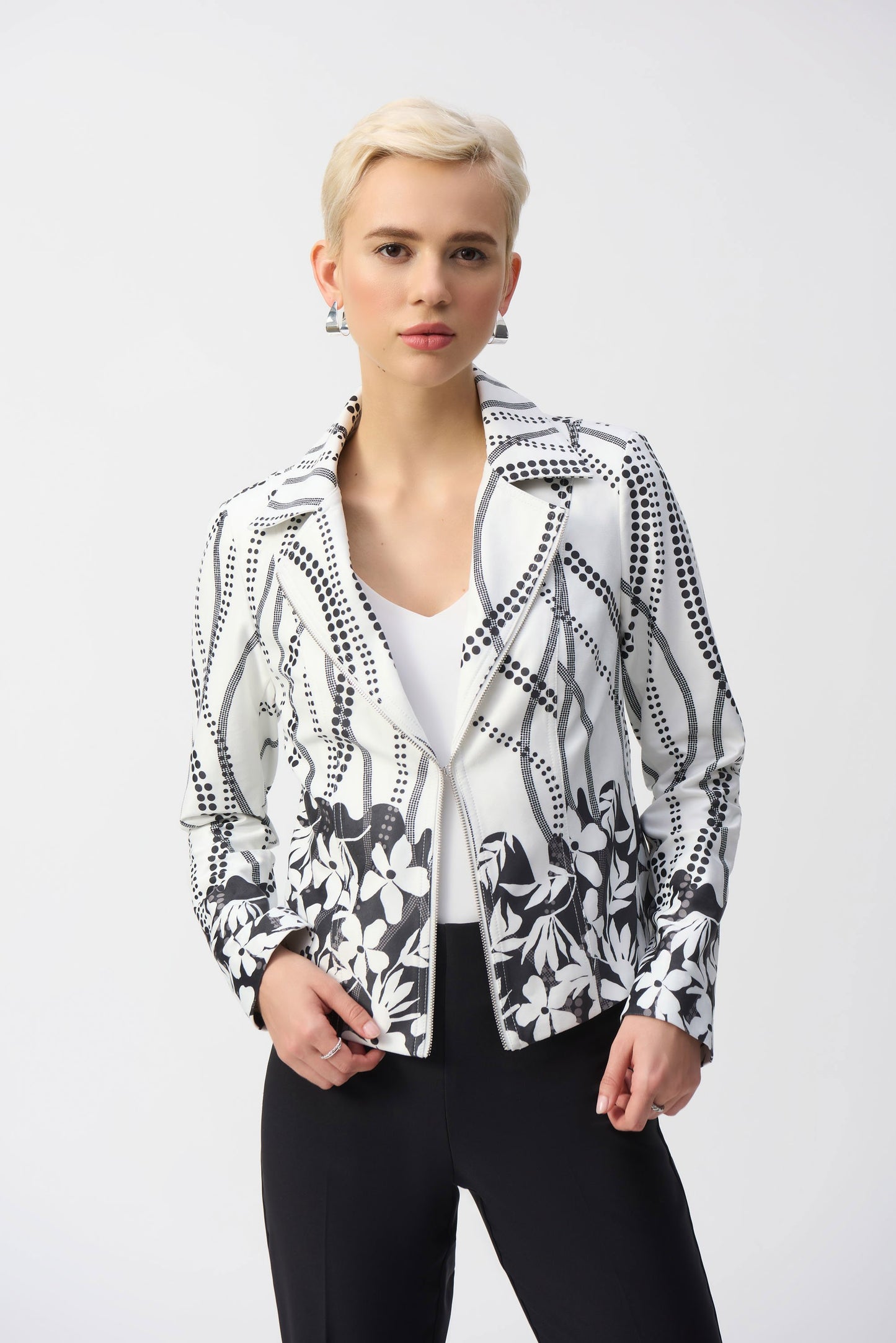 Faux Suede Floral Print Jacket
251910