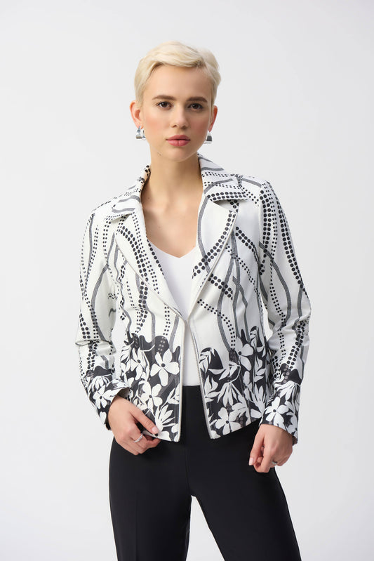 Faux Suede Floral Print Jacket
251910