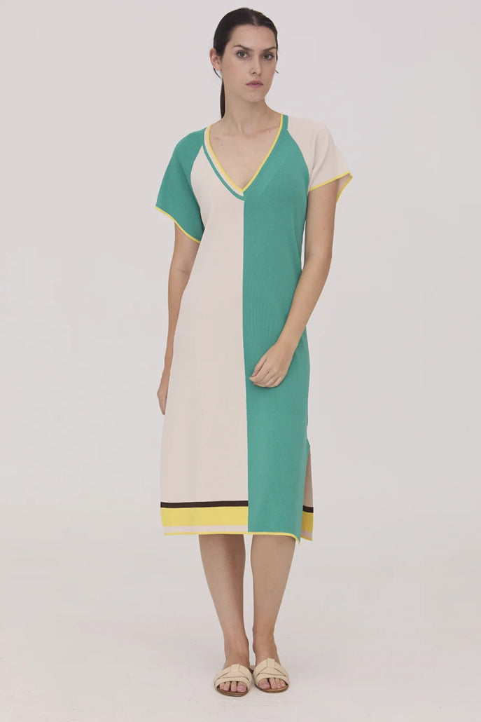 Scorzzo beige/green dress