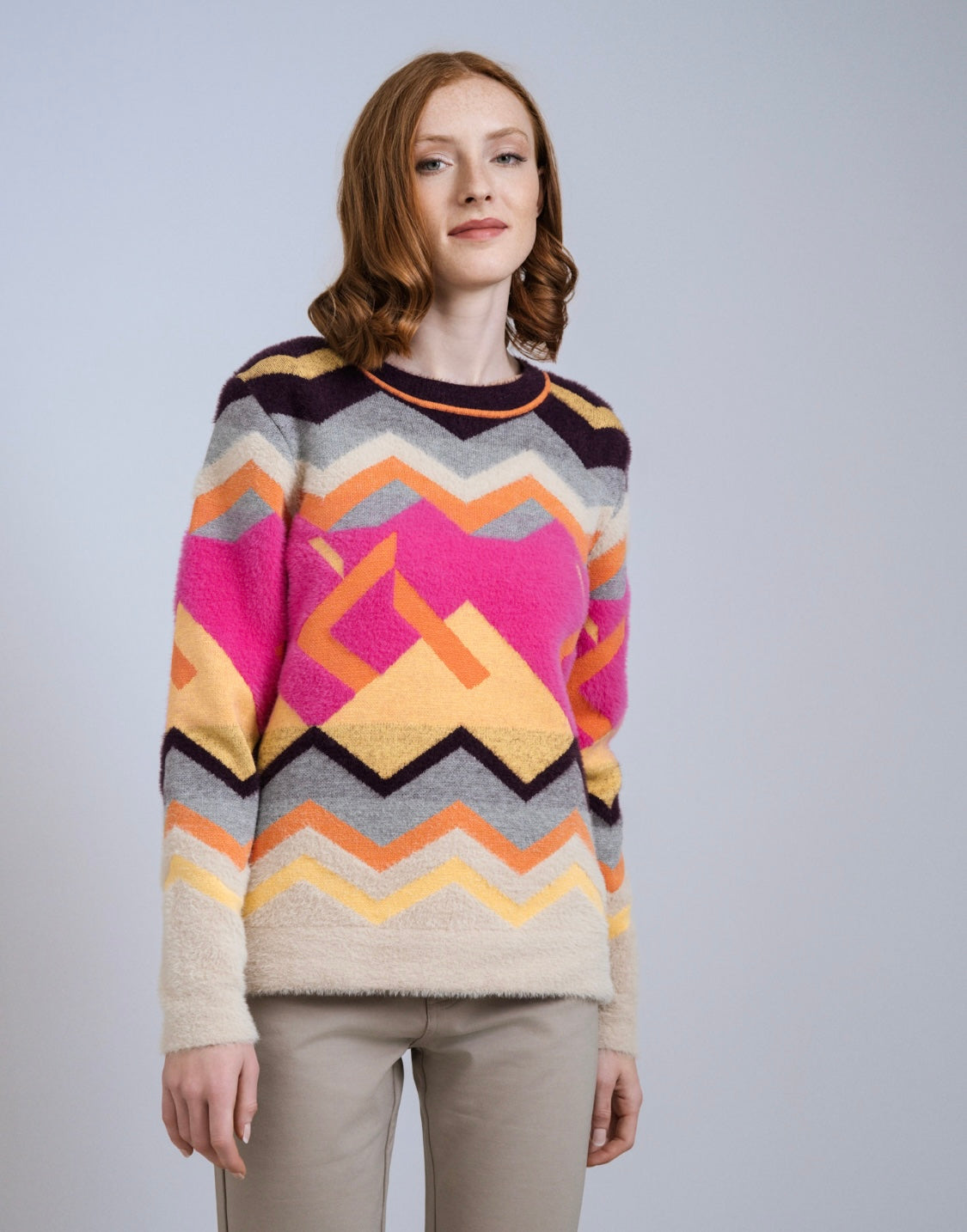 Scorzzo Chevron Knit Jumper