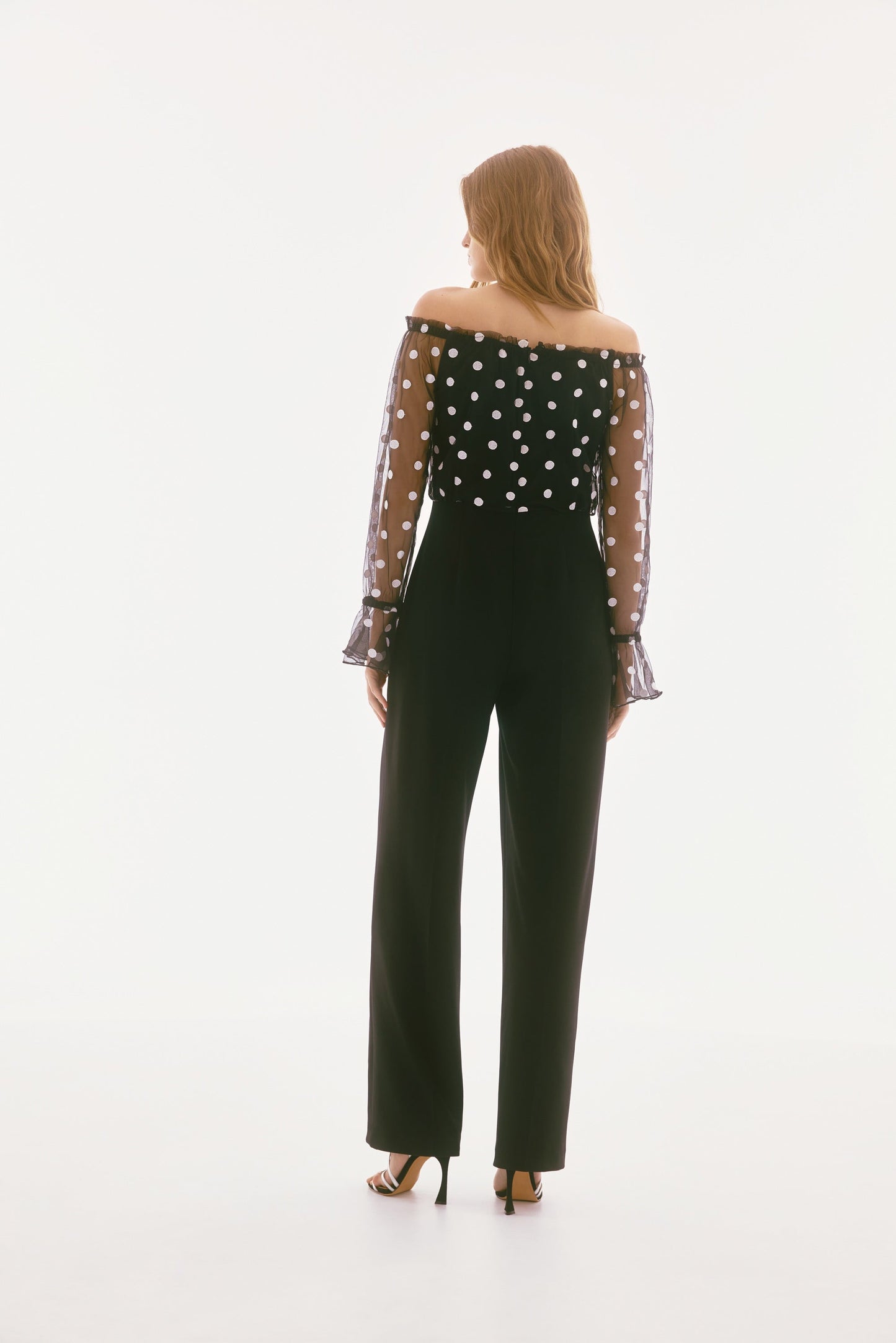 Signature | Polka Dot Mesh And Scuba Crepe Jumpsuit
251708