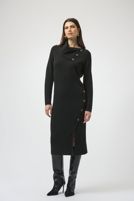 Sweater Knit Sheath Dress with Eyelet Detail
254957