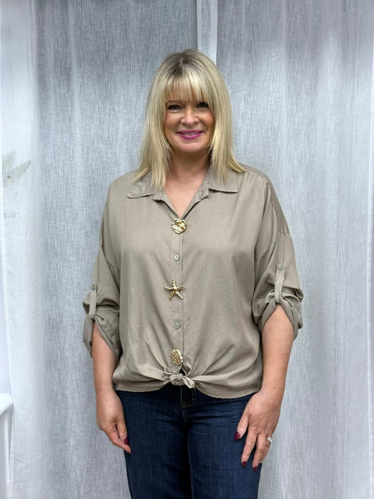 Ladies assorted clothing plain 06933 taupe