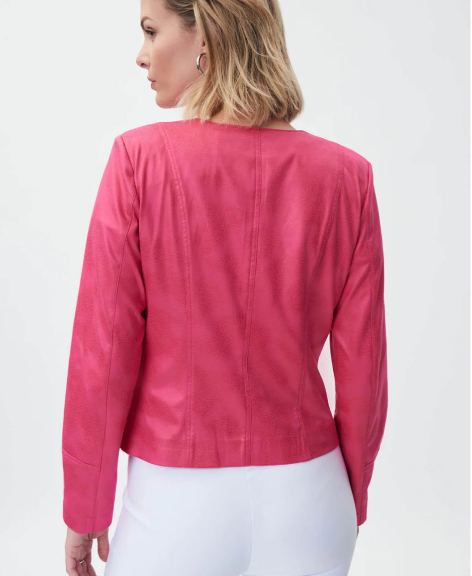 JOSEPH RIBKOFF fuchsia pink cropped jacket