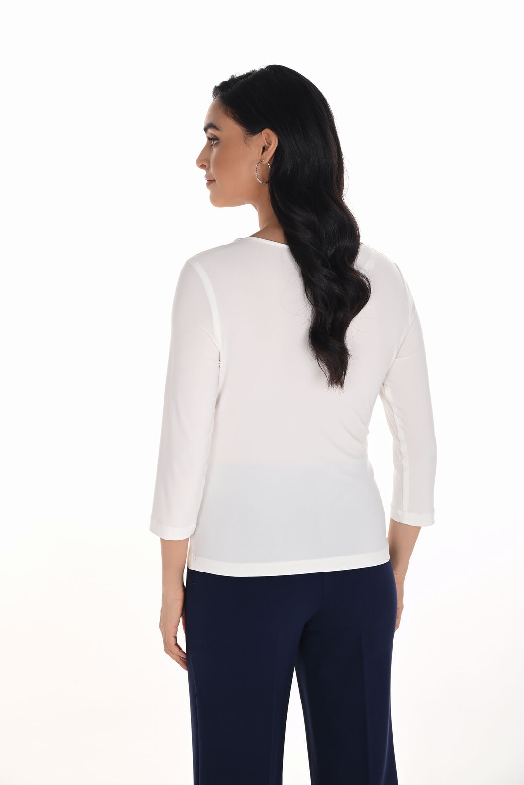 Frank Lyman square neck 3/4 sleeve top in ivory 254019