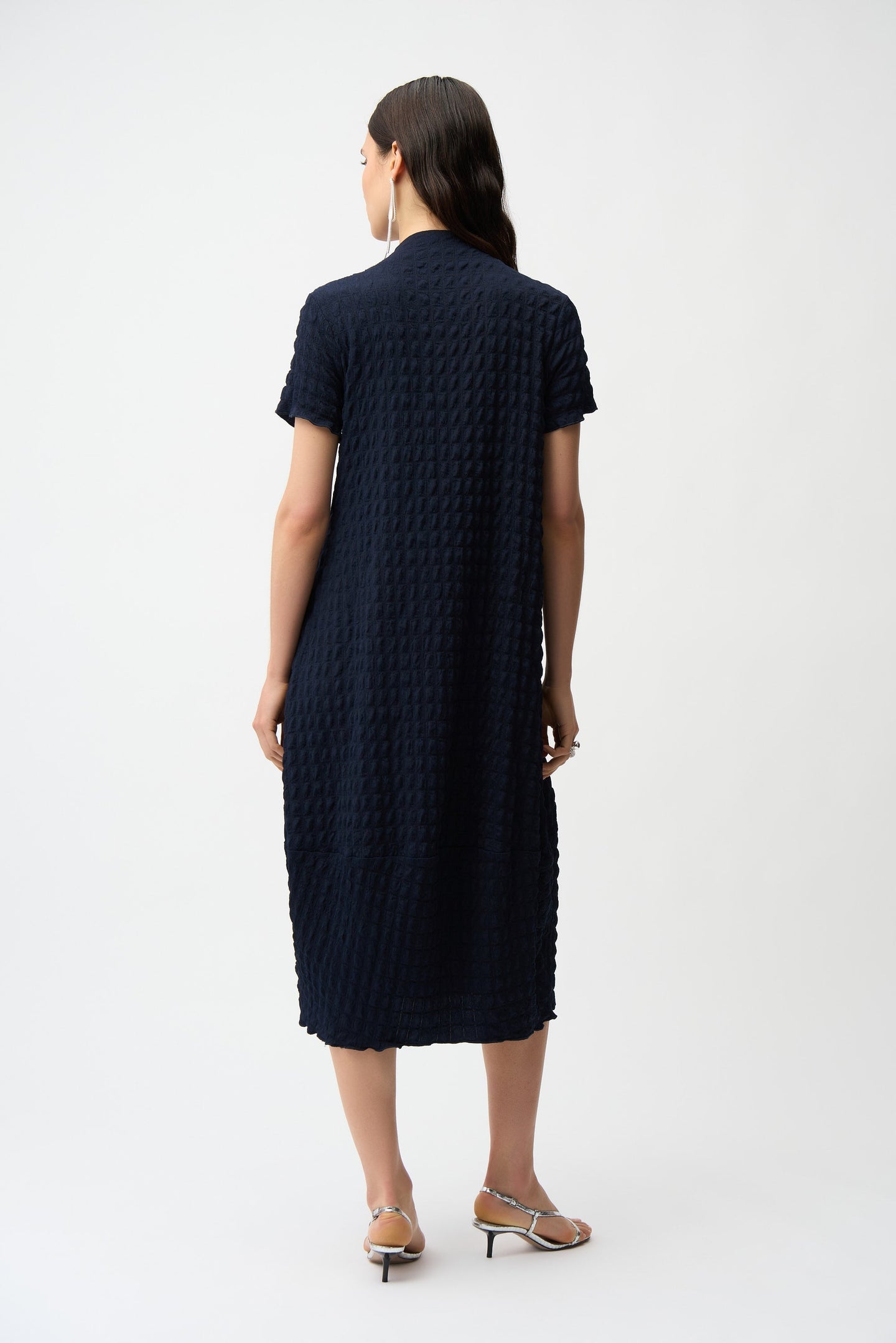 Joseph Ribkoff Textured Cocoon Dress With Front Zipper Style 261064