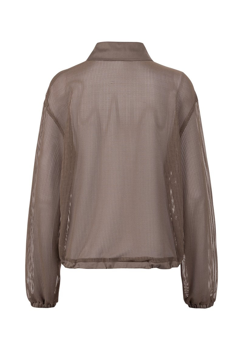 Tuzzi Mesh Zip Jacket – Taupe