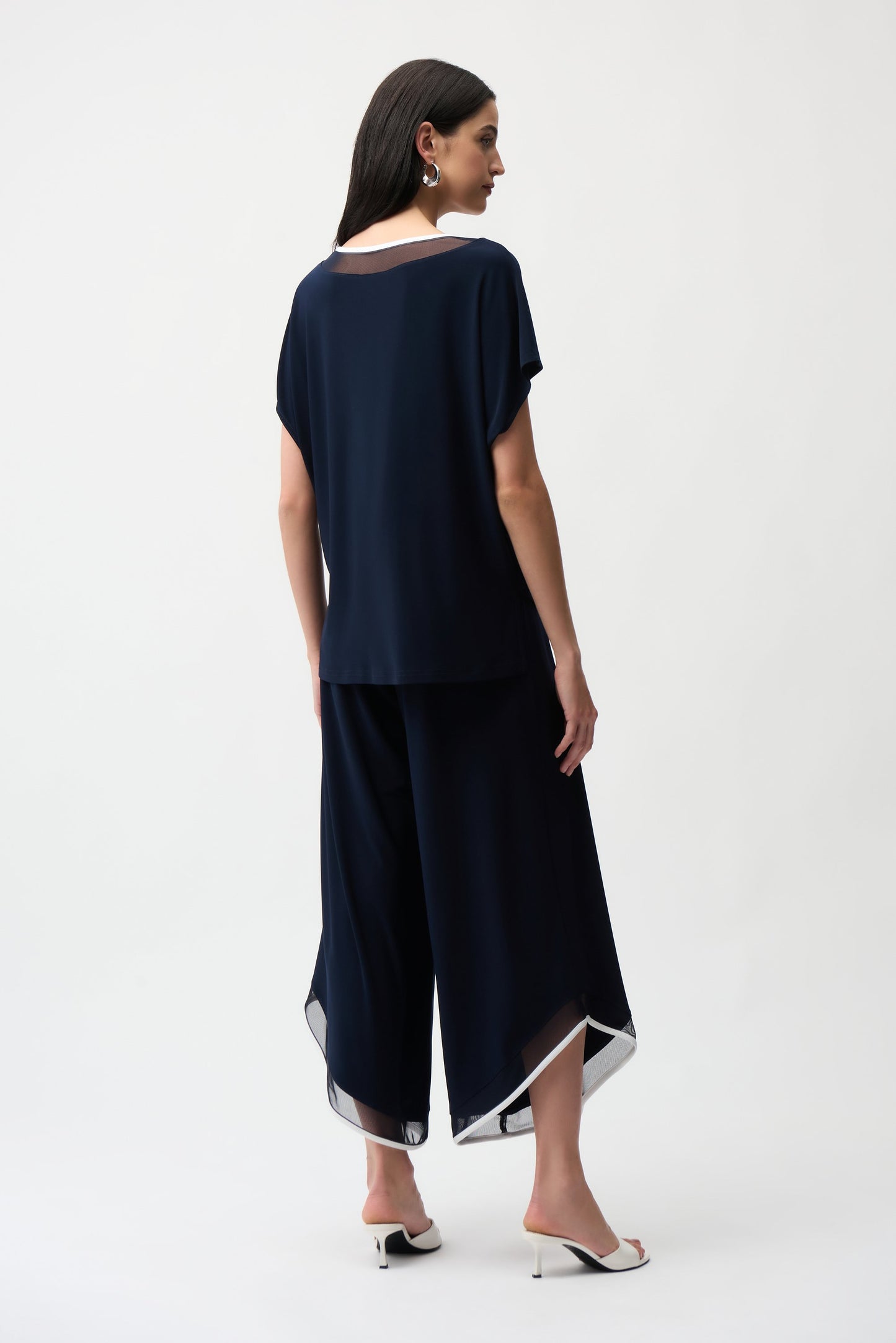 Silky Knit Color Block Wide Leg Culotte Jumpsuit
261012