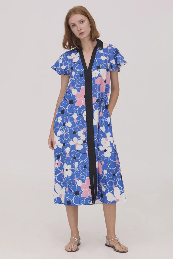 Scorzzo blue floral dress