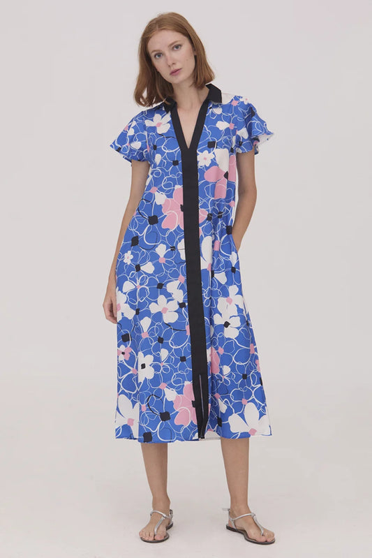 Scorzzo blue floral dress