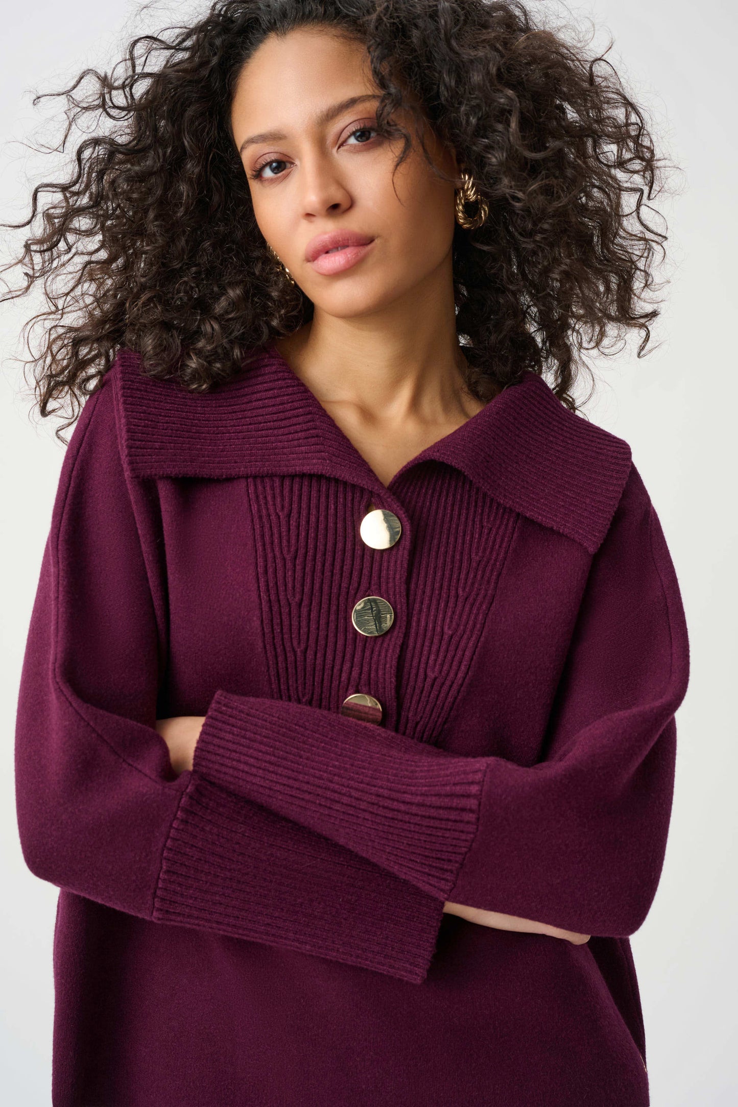 JOSEPH RIBKOFF Brushed Viscose And Nylon Shawl-Neck Sweater 263938