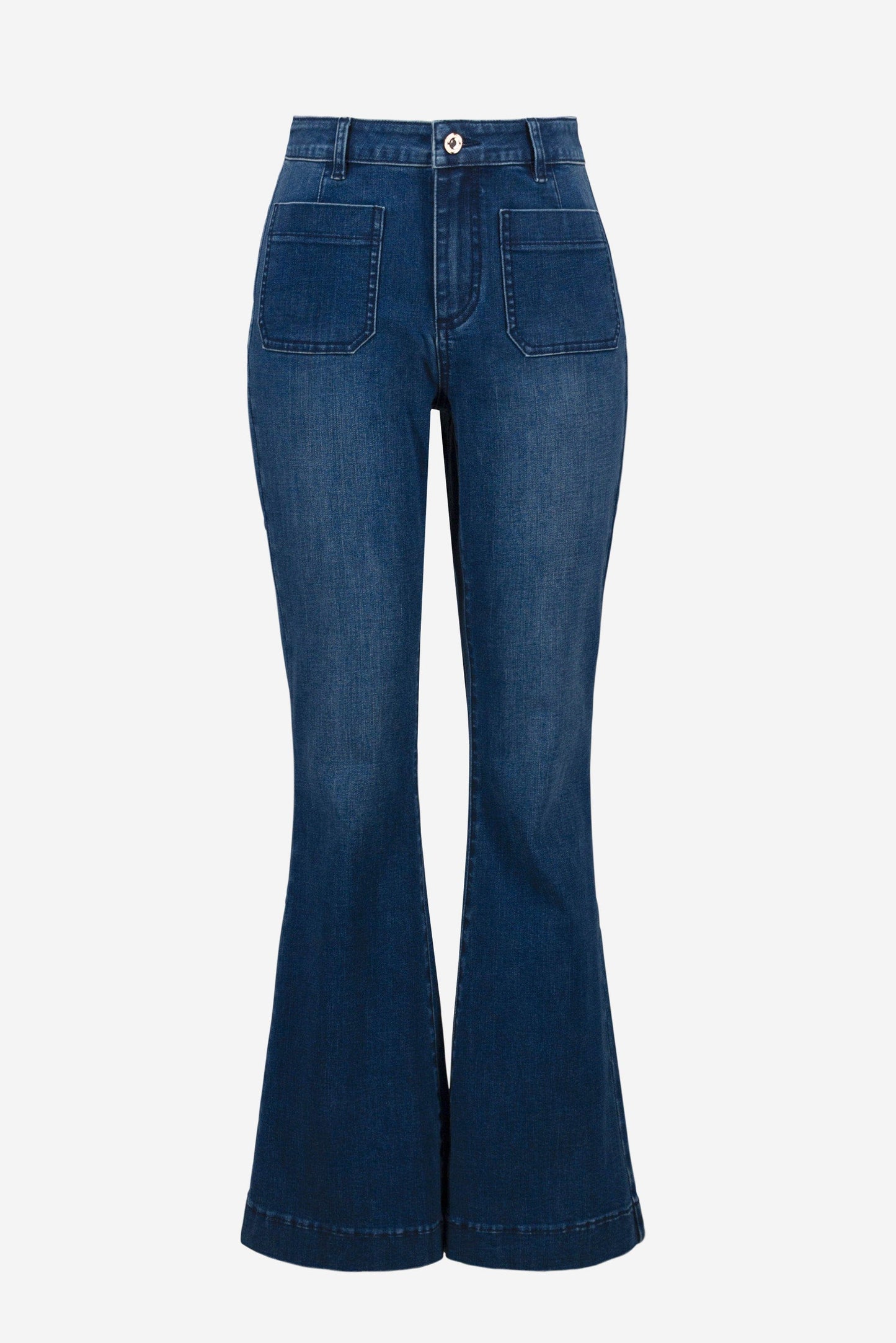 JOSEPH RIBKOFF 261956 Flare Jeans With Patch Pockets