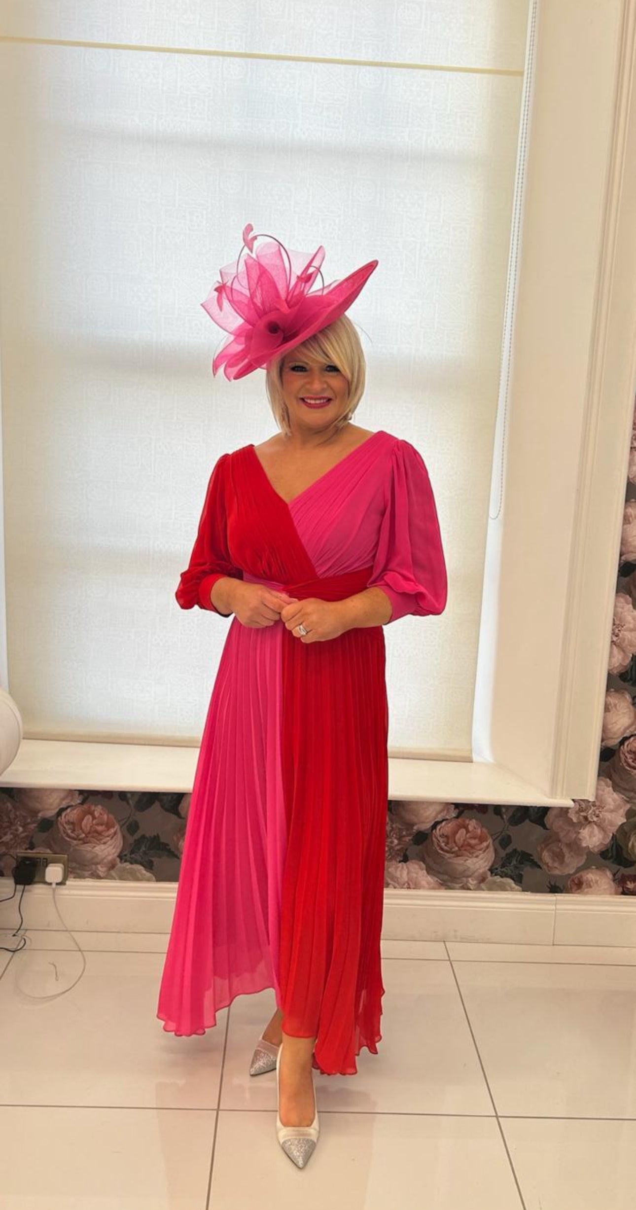 John Charles 66330A PINK/RED Dress SALE