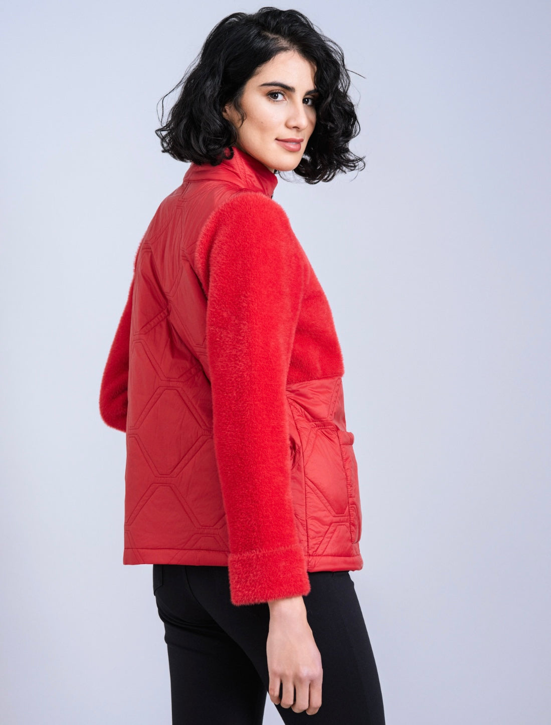 Scorzzo Red Zip-Up Fleece Jacket