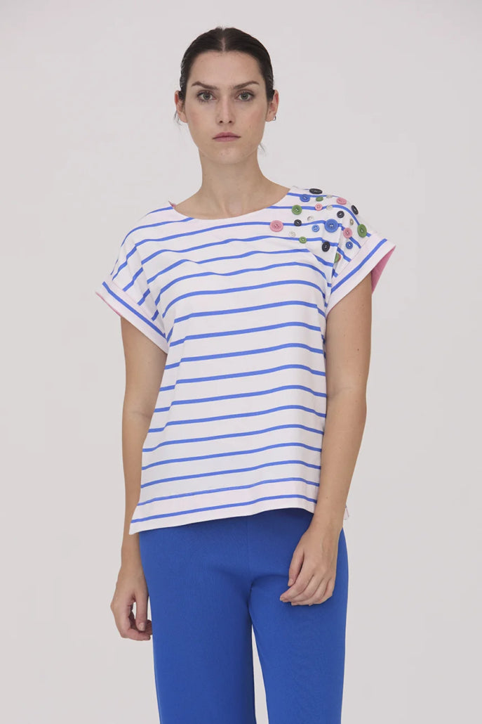 Scorzzo stripe t shirt