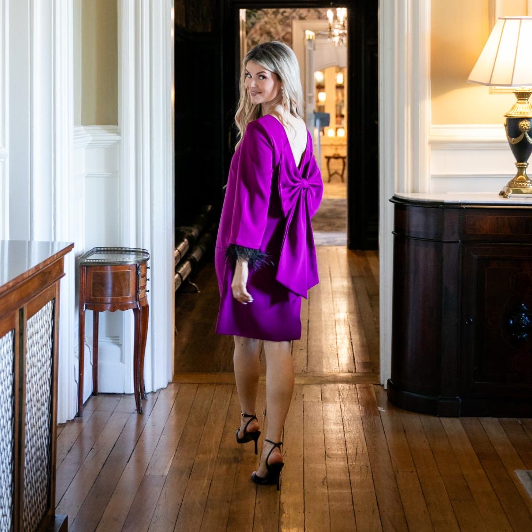 KATE & PIPPA DAKOTA MAGENTA MINI SHIFT DRESS