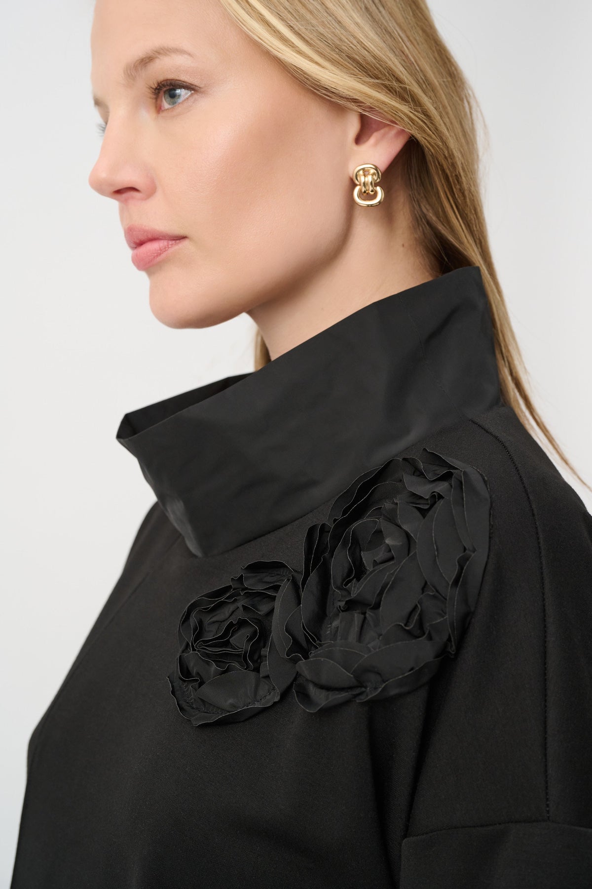 Joseph Ribkoff Asymmetrical Floral Embroidered Tunic Style 264120