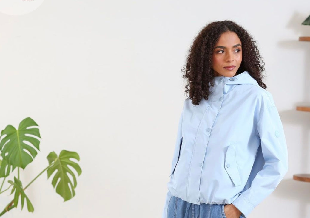 Relax & Renew – Emma Sky Blue Jacket
