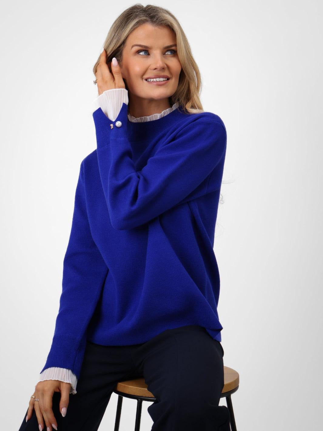 KATE & PIPPA GRACIE KNIT JUMPER IN BLUE