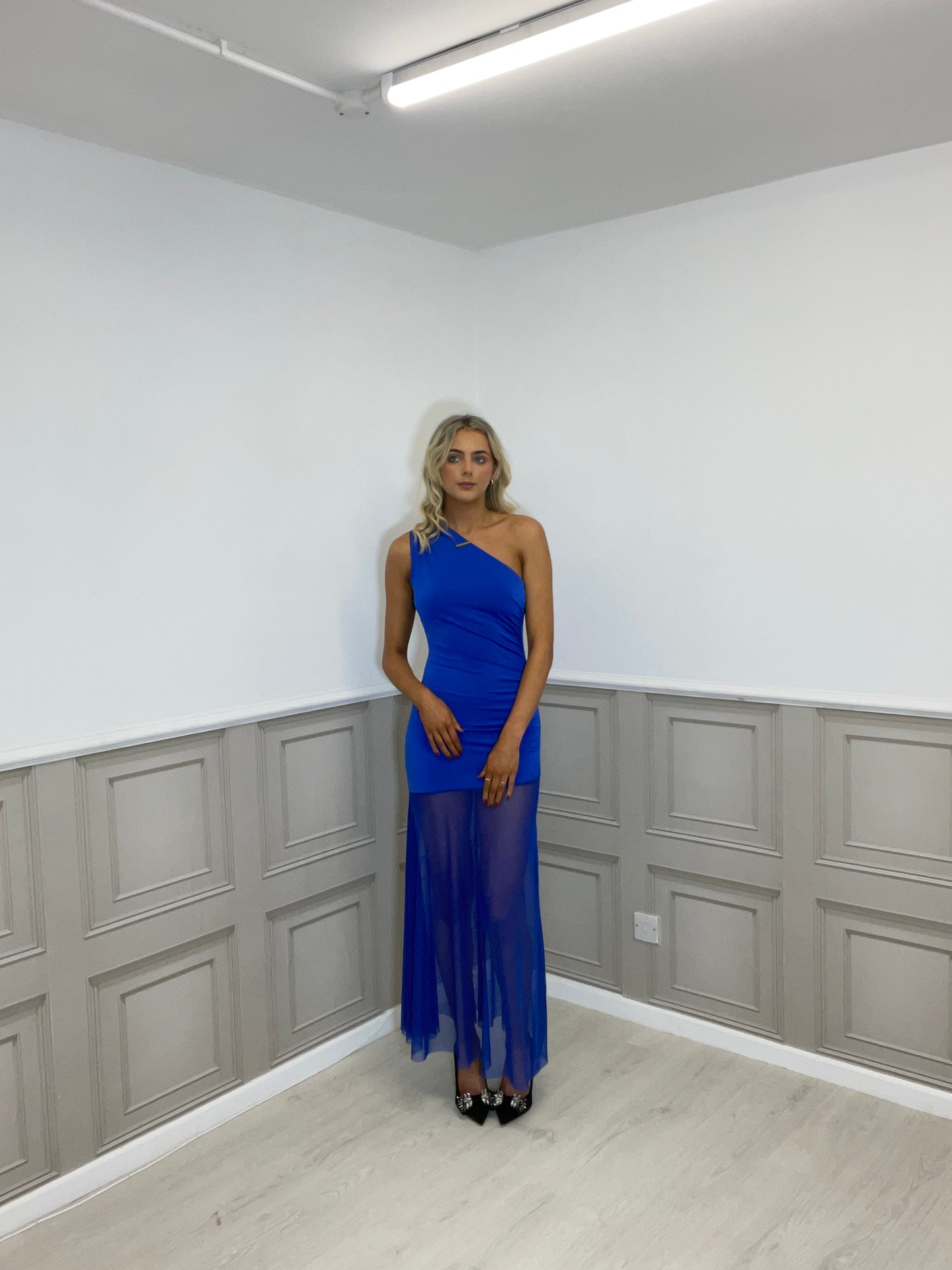 Ciara royal blue one shoulder dress
