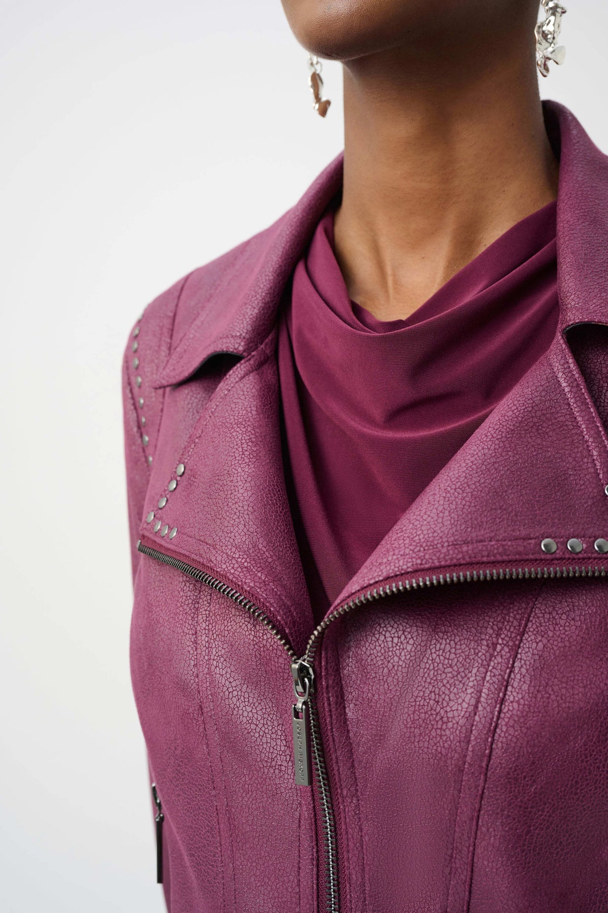 Foiled Faux Suede Fitted Jacket
263907