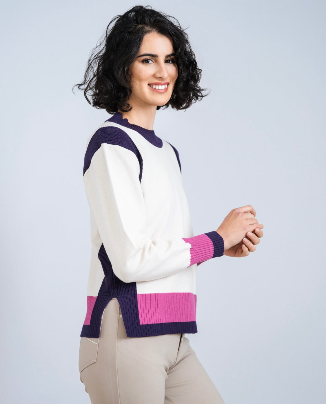Scorzzo Colour Block Knit Jumper