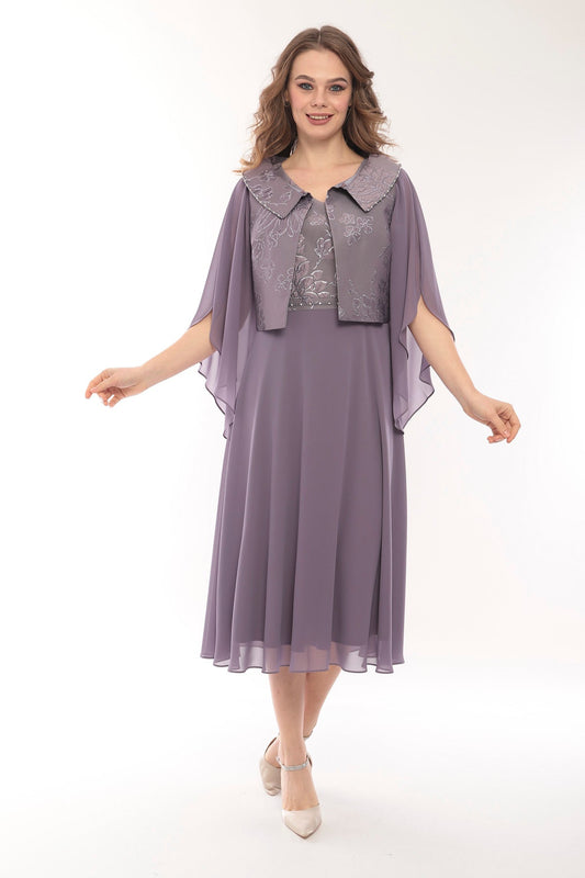 LIZABELLA 7323 Violet Dress and Jacket