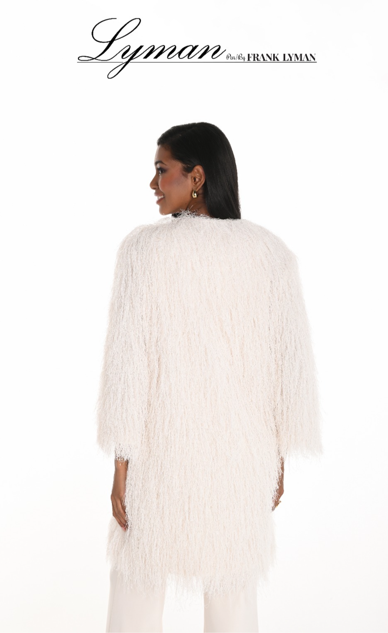 Frank Lyman Ivory Textured Statement Coat