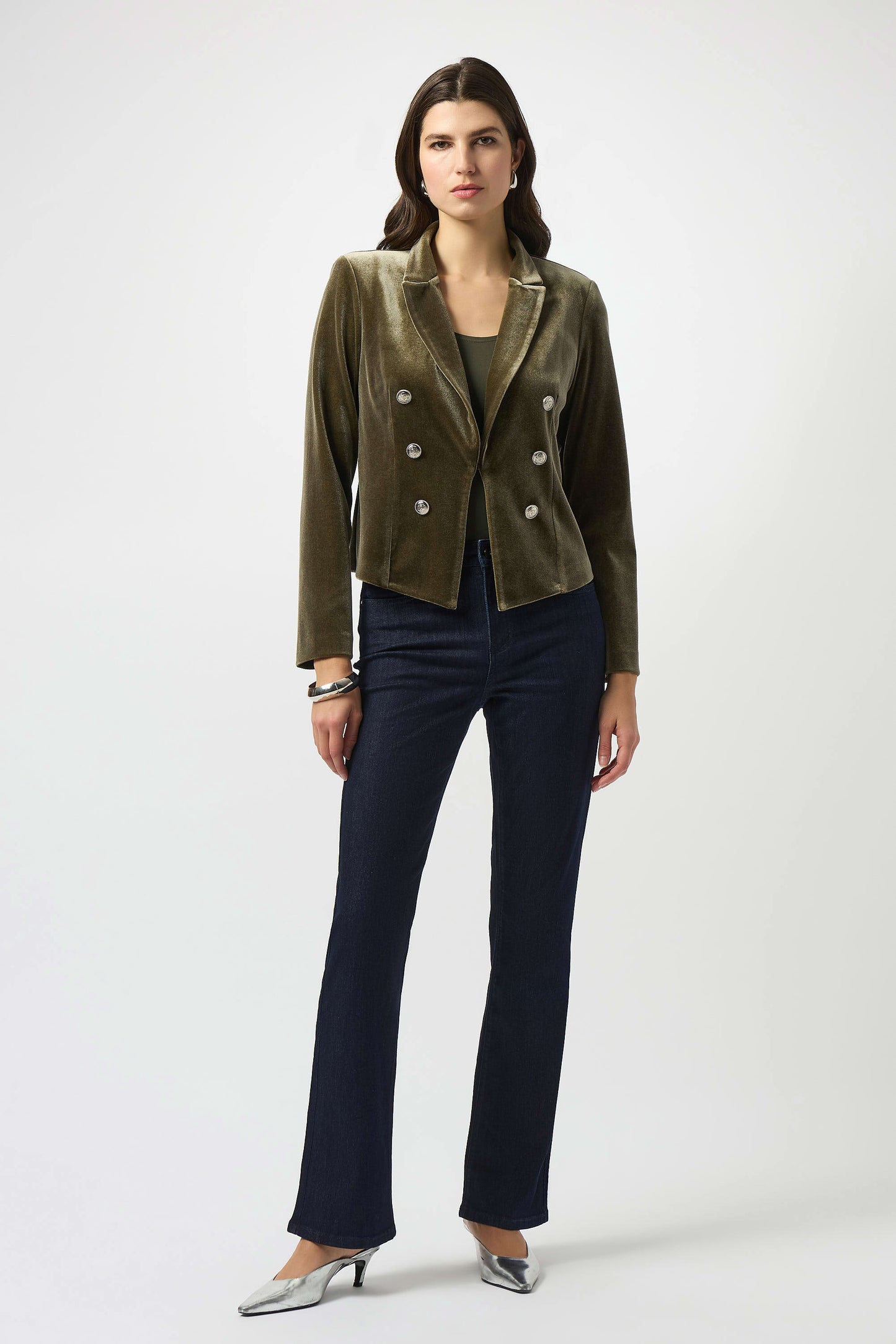 Velvet Knit Fitted Blazer
253193