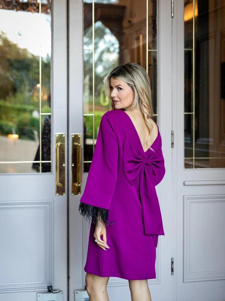 KATE & PIPPA DAKOTA MAGENTA MINI SHIFT DRESS